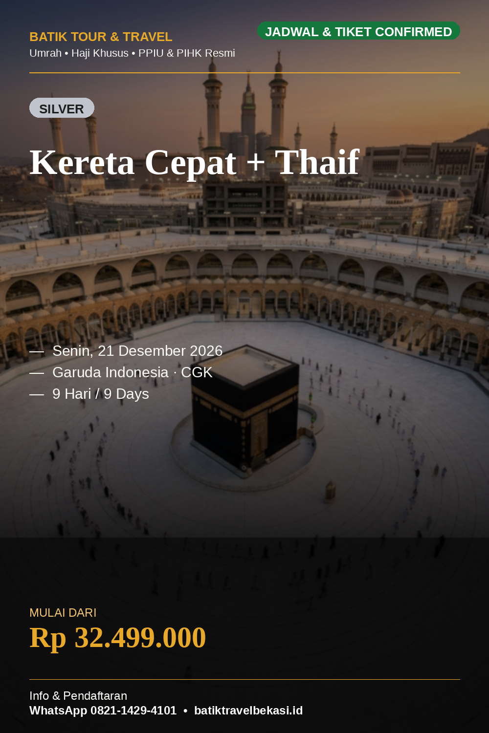 Umrah SILVER Kereta Cepat + Thaif
